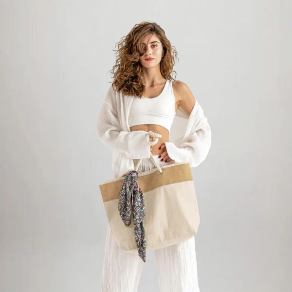 Fancy Canvas Rope Tote Thumbnail