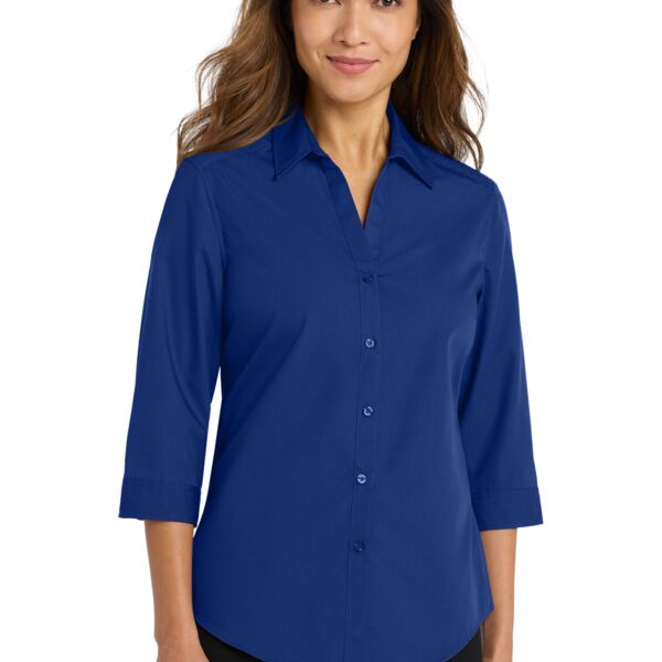 Women's 3/4 Sleeve Carefree Poplin Shirt Thumbnail
