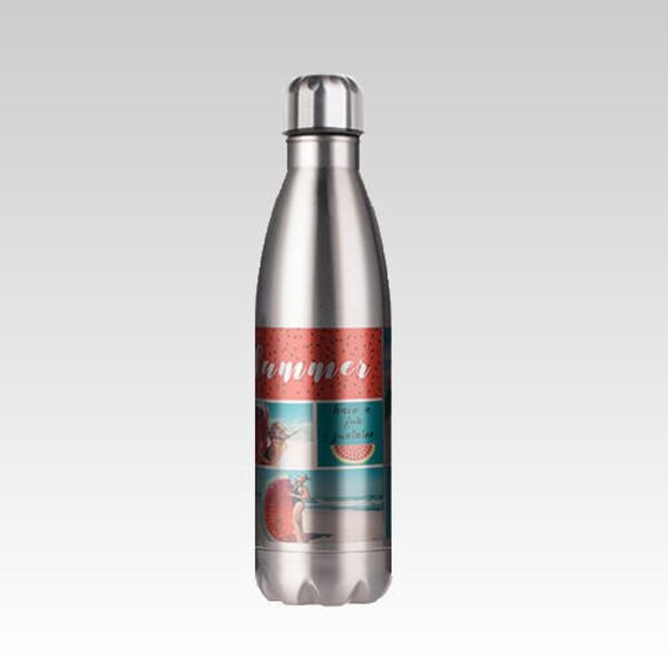 Sublimation Steel Silver Soda Bottle 22oz Thumbnail