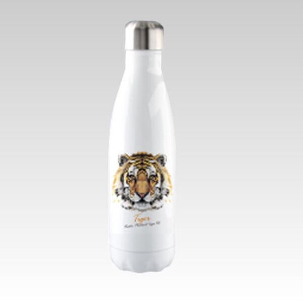 Stainless Steel White Soda Bottle 22oz Thumbnail