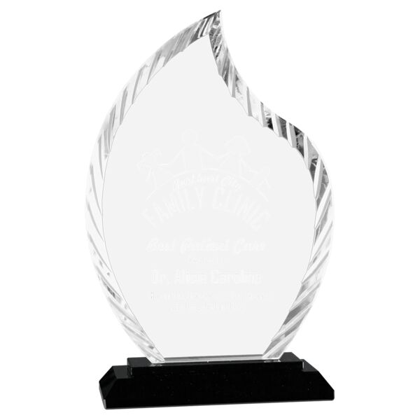 8" Flame Accent Glass on Base Thumbnail