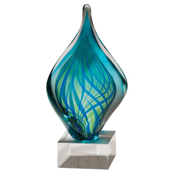 8 3/4" and Twist Art Glass on Glass Base-No Plate Thumbnail