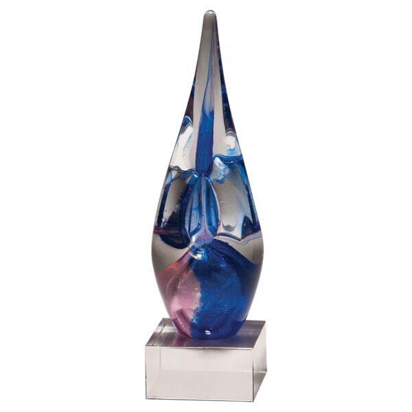 10 1/2" & Violet Art Glass on Glass Base-No Plate Thumbnail