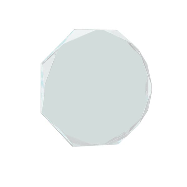 6" x 6 3/4" Octagon Series Jade Acrylic Award Upright Only Thumbnail