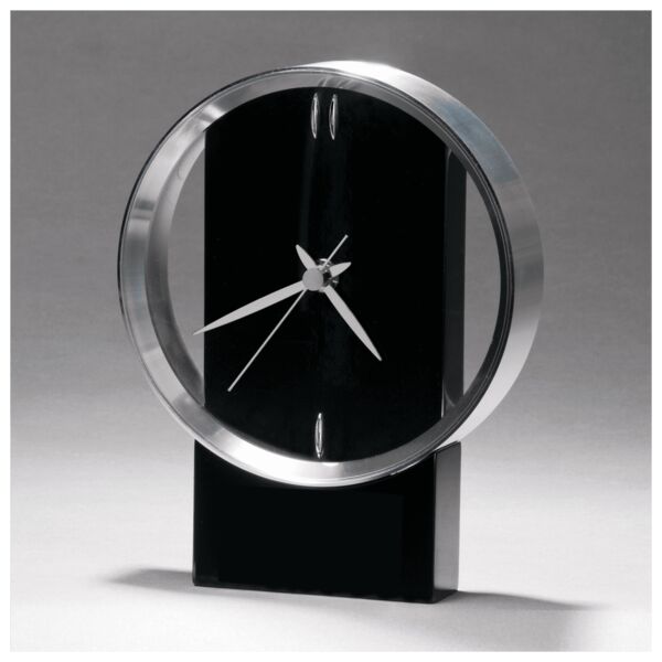 5 5/8" x 7 3/4" Modern Design Clock w/ Bezel, High Gloss Base-Plate Not Included Thumbnail