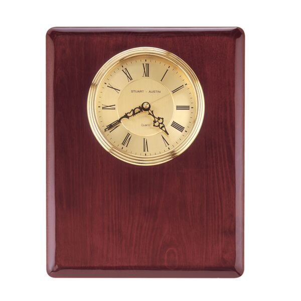 10 1/2" x 13" Piano Finish Clock, Waterfall Bezel w/Glass Lens, Dial-Plate Not Included Thumbnail