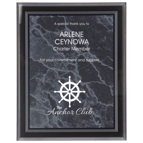 7" x 9" Marble Border -Plaq Acrylic Thumbnail