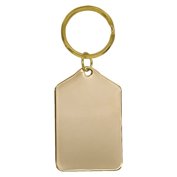 1 1/2" x 2 1/2" Tablet Brass Keychain Thumbnail