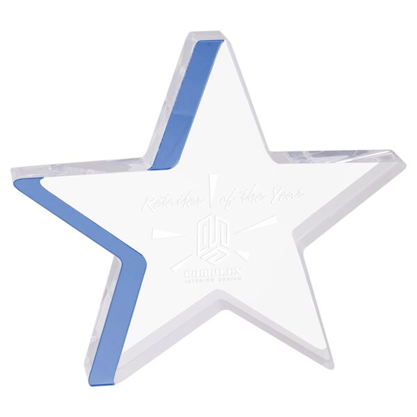 7 3/4" x 7" Star Acrylic with Edge Thumbnail