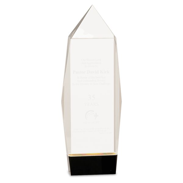 10" Crystal Facet Rectangle on Base Thumbnail