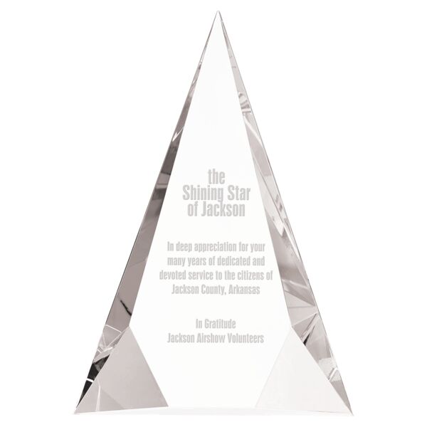 6" x 8" Crystal Facet Triangle Thumbnail