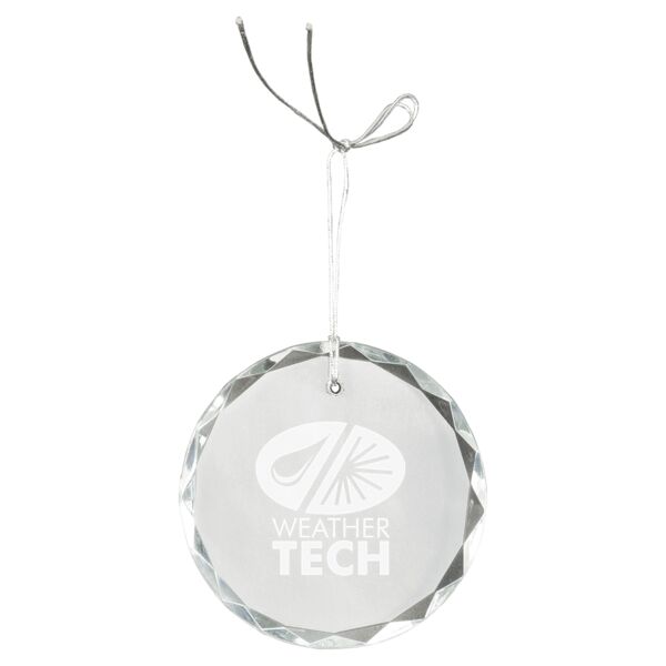 3" Crystal Round Faceted Ornament Thumbnail