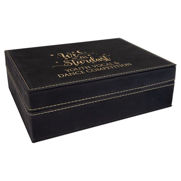 8" x 6 3/8" Laserable Leatherette Premium Gift Box Thumbnail