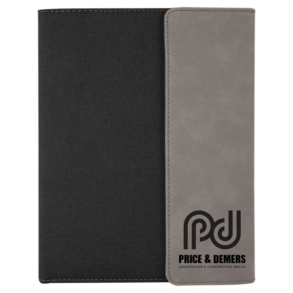 7" x 9" Laserable Leatherette / Canvas Portfolio with Notepad Thumbnail