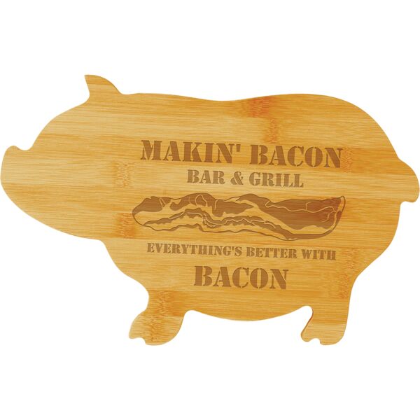 13 3/4" x 8 3/4" Pig Shaped Cutting Board Thumbnail