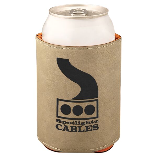 3 3/4" Laserable Leatherette Beverage Holder Thumbnail