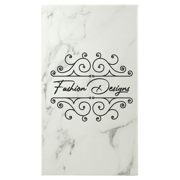 5 1/4" x 8 1/4" Marble Laserable Leatherette Sketch Book with Unlined Notepad Thumbnail