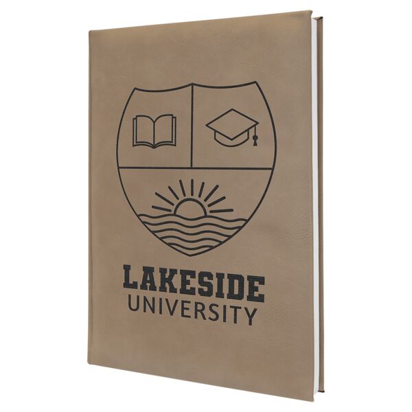 7" x 9 3/4" Laserable Leatherette Journal with Lined Notepad Thumbnail