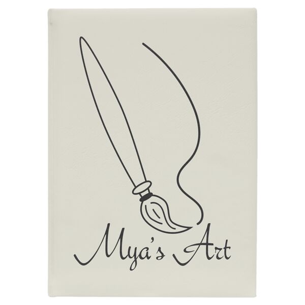 7" x 9 3/4" / Laserable Leatherette Sketch Book with Unlined Notepad Thumbnail