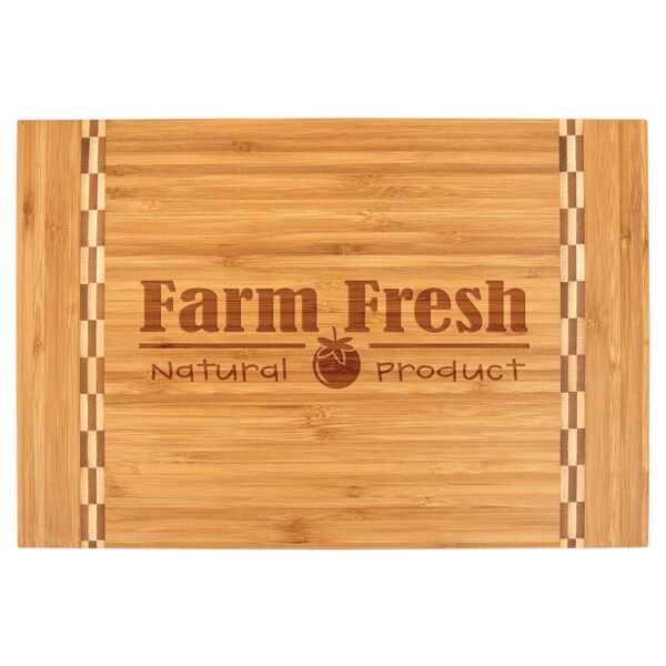 15" x 10 1/4" Cutting Board with Butcher Block Inlay Thumbnail