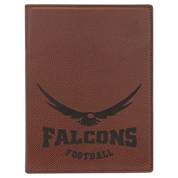 7" x 9" Football Laserable Leatherette Small Portfolio with Notepad Thumbnail