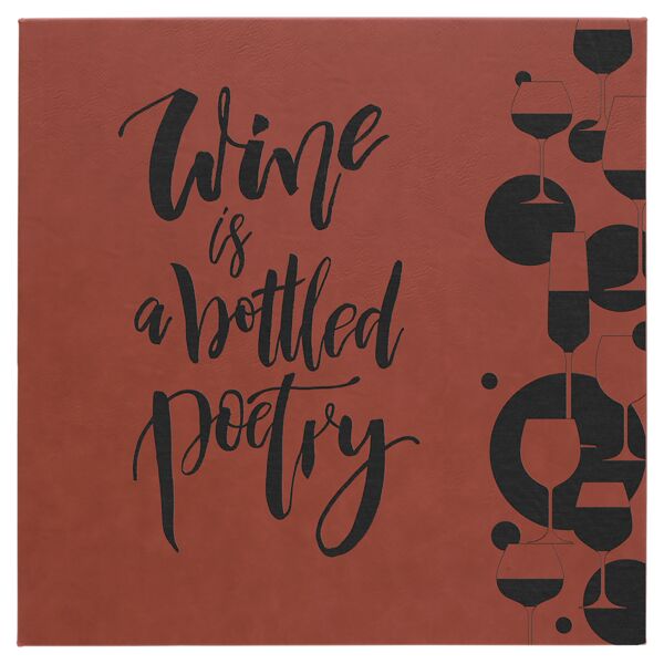 14" x 14" Rose Laserable Leatherette Wall Decor with Sawtooth Hanger Thumbnail