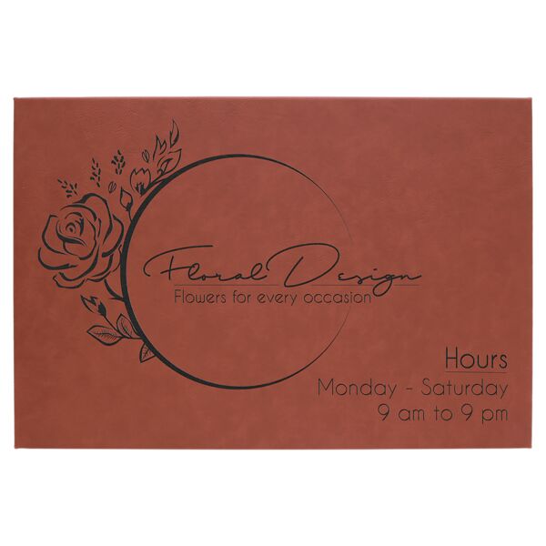 12" x 18" Rose Laserable Leatherette Wall Decor with Sawtooth Hanger Thumbnail
