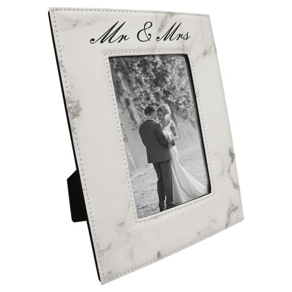 4" x 6" Marble Laserable Leatherette Photo Frame Thumbnail