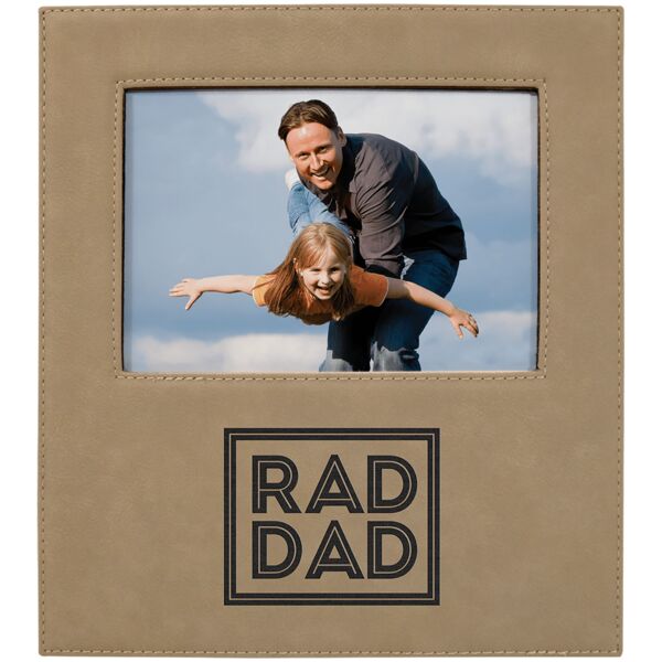 5" x 7" Leatherette Photo Frame with 4 1/4" x 8 7/8" Engraving Area Thumbnail