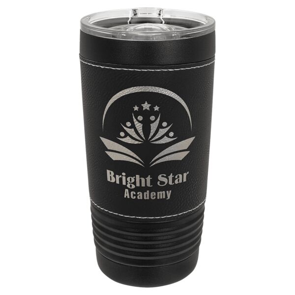 Polar Camel 20 oz. with Leatherette Tumbler with Slider Lid Thumbnail