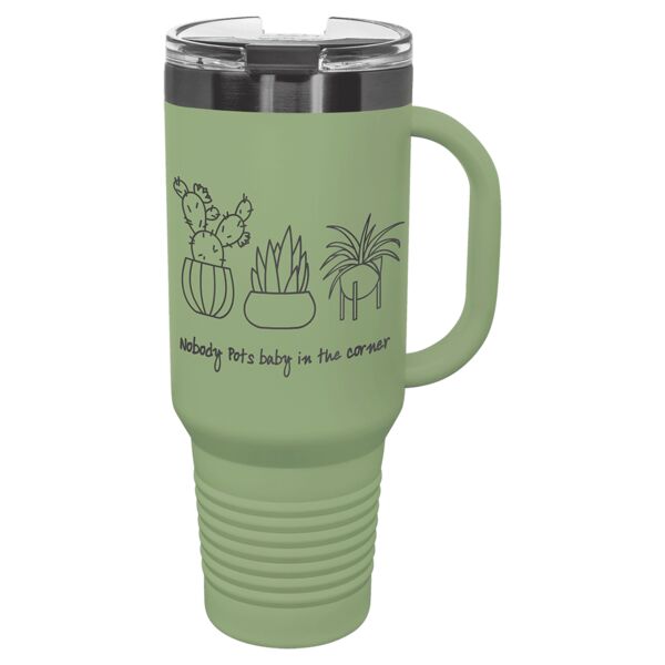 Polar Camel 40 oz. Summer Sage/ Travel Mug with Handle & Straw Thumbnail