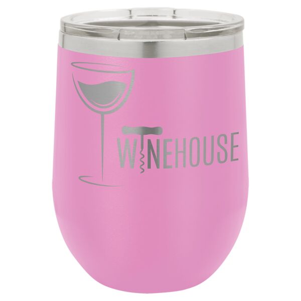 Polar Camel 12 oz. Light Stemless Wine Tumbler with Standard Lid Thumbnail