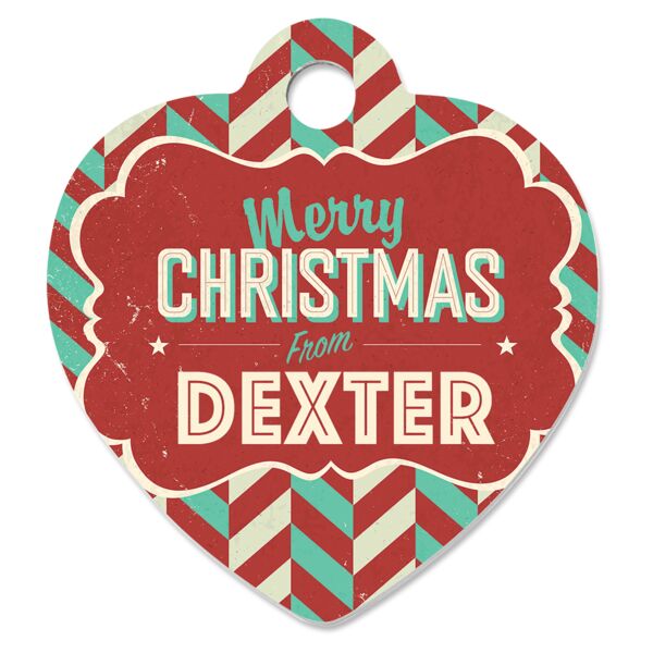 1 1/4" x 1 1/4" Sublimatable Aluminum Heart Pet Tag Thumbnail