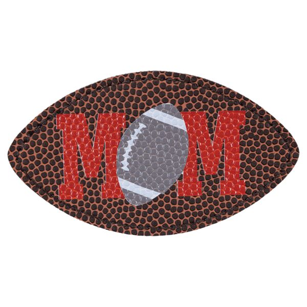 3 1/2" x 2" Football Shaped Laserable Leatherette Patch with Kota Pro Adhesive Thumbnail
