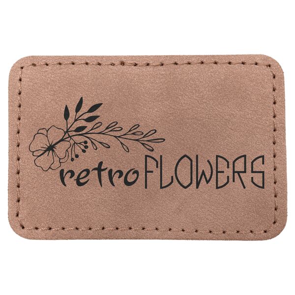 3" x 2" Blush Premier Laserable Leatherette Rectangle Patch with Kota Pro Adhesive - Creekside Collection Thumbnail