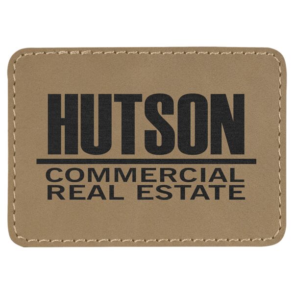 3 1/2" x 2 1/2" Laserable Leatherette Rectangle Patch with Kota Pro Adhesive Thumbnail