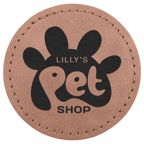 2 1/2" Blush Premier Laserable Leatherette Round Patch with Kota Pro Adhesive - Creekside Collection Thumbnail