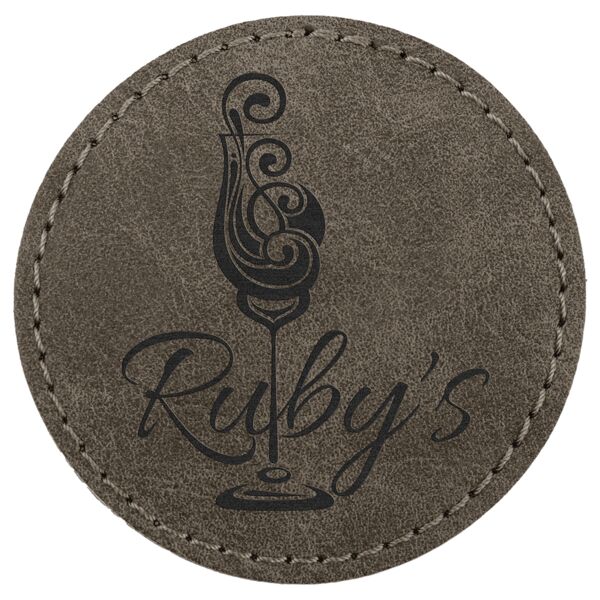 2 1/2" Dark Patch Premier Laserable Leatherette Round Patch with Kota Pro Adhesive - Creekside Collection Thumbnail