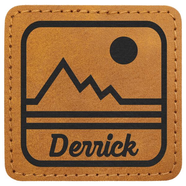 2 1/2" x 2 1/2" Premier Laserable Leatherette Square Patch with Kota Pro Adhesive - Creekside Collection Thumbnail