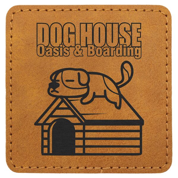 3" x 3" Premier Laserable Leatherette Square Patch with Kota Pro Adhesive - Creekside Collection Thumbnail