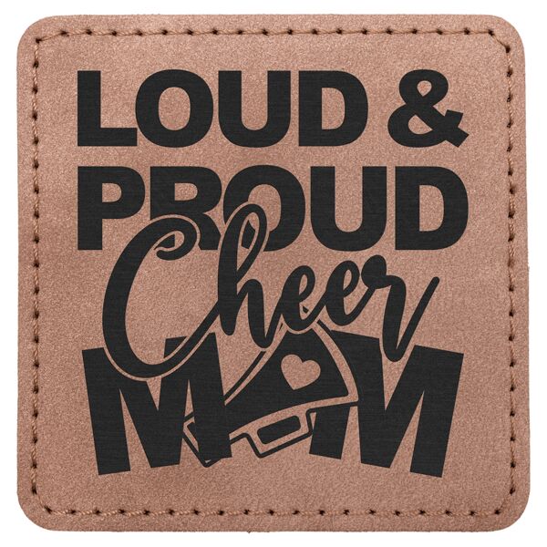 3" x 3" Blush Premier Laserable Leatherette Square Patch with Kota Pro Adhesive - Creekside Collection Thumbnail