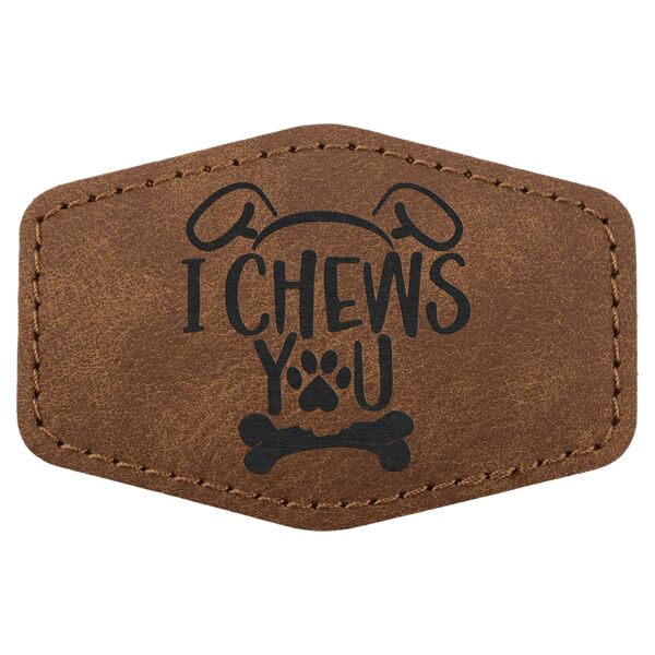 3" x 2" Premier Laserable Leatherette Hex Patch with Kota Pro Adhesive - Creekside Collection Thumbnail