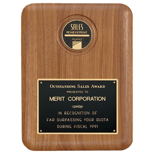 8" x 10 1/2" American CAM Plaque with Brass Plate (Medallion Sold Separately) Thumbnail