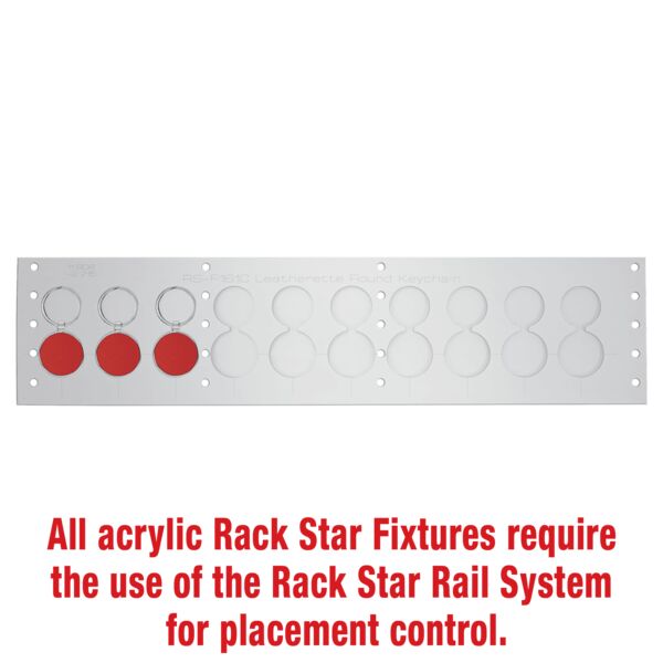 3" x 1 1/2" Round Keychain Fixture-Holds 10 Thumbnail