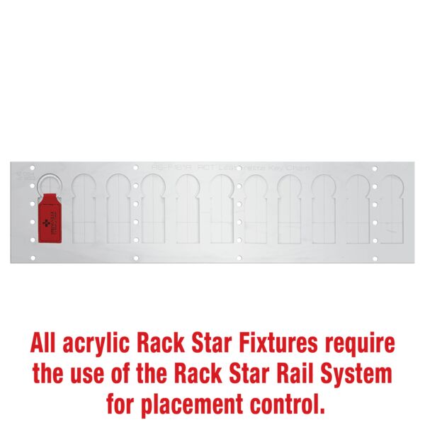2 3/4" x 1 1/4" Rectangle Keychain Rack Star Fixture Thumbnail