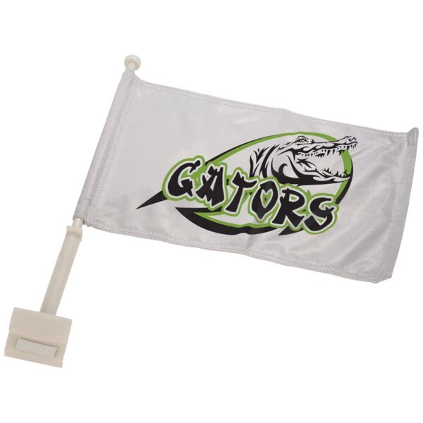 16" x 10 1/2" Sublimatable Car Flag with Pole Thumbnail