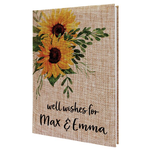 7" x 9 3/4" Burlap Sketch Book with Unlined Notepad Thumbnail