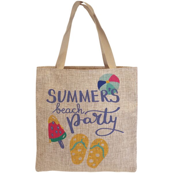 15 1/4" x 15 1/2" Burlap Sublimatable Gift Bag Thumbnail