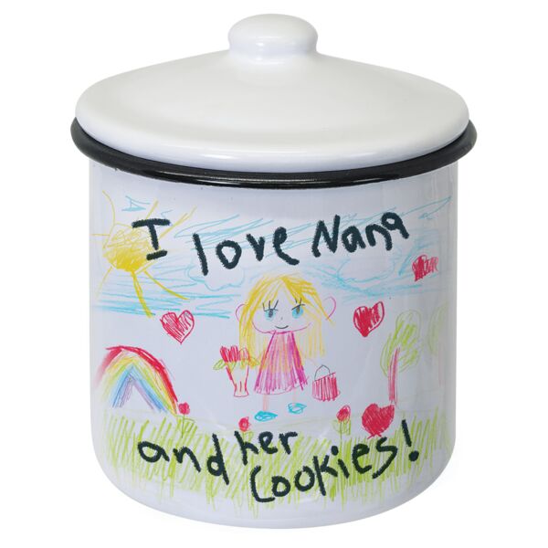 4.15" x 3.1" / Enamel Canister with Lid Thumbnail