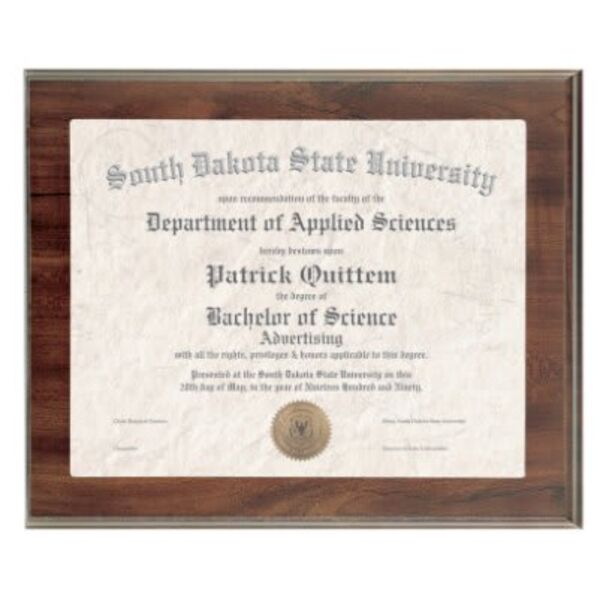 12" x 10" Finish Slide-In Frame Plaque with 10" x 8" Window Thumbnail